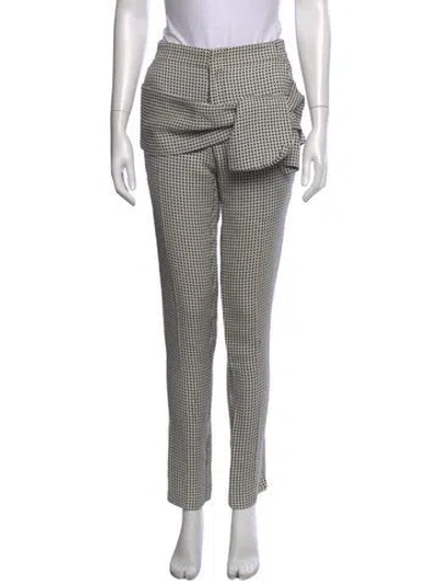 Pre-owned Maticevski Patterned Straight Leg Pants In Black
