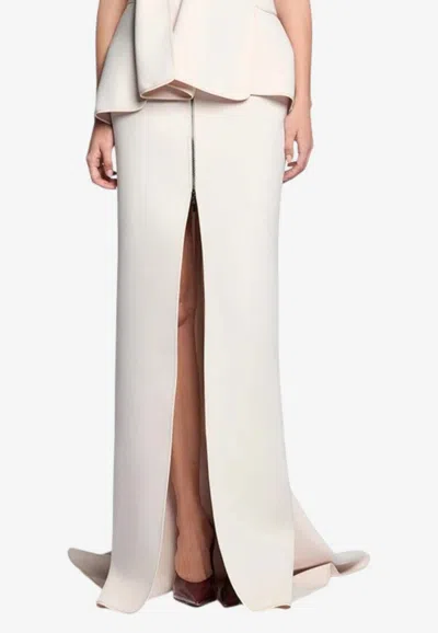 Maticevski Plane Curve Maxi Skirt In White