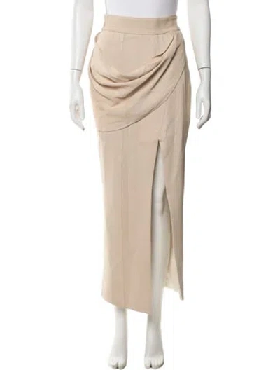 Pre-owned Maticevski Pleated Accents Long Skirt In Neutral