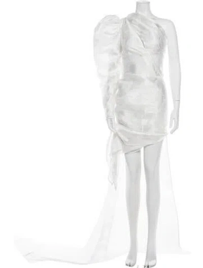 Pre-owned Maticevski Printed Long Dress In Gray
