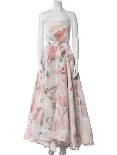 Pre-owned Maticevski Printed Long Dress In Pink