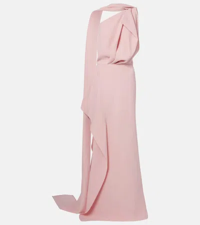 Maticevski Priority Draped Crêpe Gown In Pink