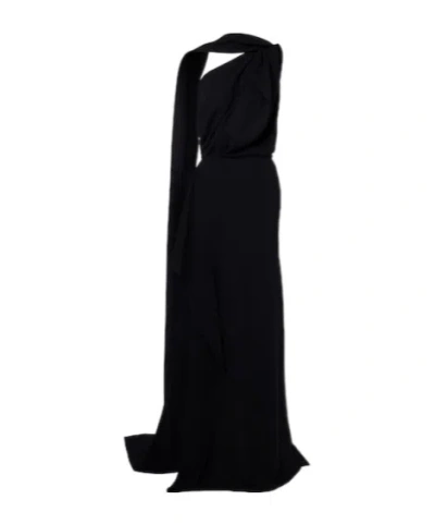 Maticevski Priority Draped Gown In Black