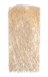 Maticevski Women's Radiate Teardrop Sequin Organza Sleeveless Top In Yellow