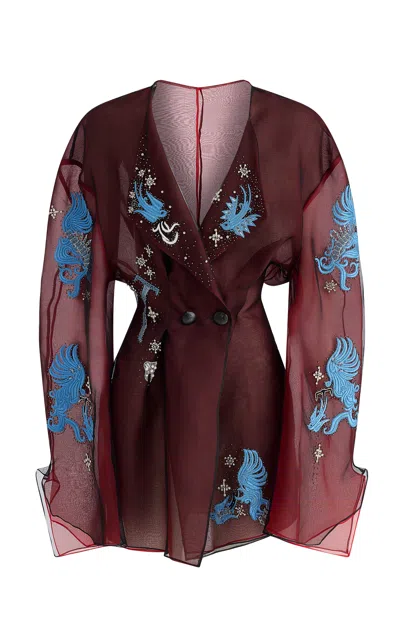 Maticevski Reciprocate Silk Organza Blazer