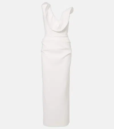 Maticevski Requiem Strapless Crêpe Gown In White