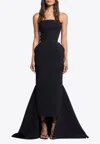 Maticevski Residence Strapless Sculptured Gown In Black