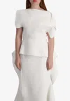 Maticevski Resolute Asymmetric Sculpted Top In White