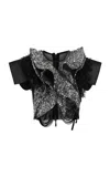 Maticevski Routine Sequined Crop Top In Black