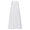 Maticevski Ruched Pleated Maxi Dress In White