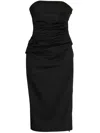 Maticevski Ruched Strapless Dress In Black