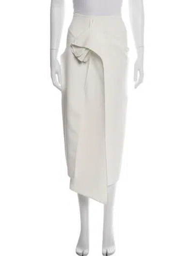 Pre-owned Maticevski Ruffle Embellishment Midi Length Skirt In Neutral