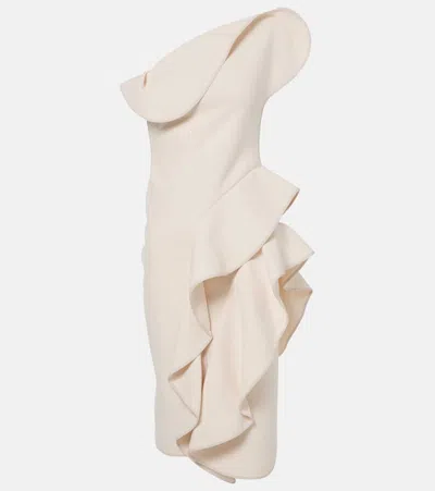 MATICEVSKI RUFFLED ONE-SHOULDER MIDI DRESS