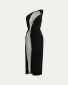 Maticevski Sacrifice Fringed Midi Dress In Black Silver Fringe