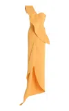Maticevski Salyut Wave-structured Cady Gown In Orange