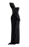 Maticevski Salyut Wave Structured Gown In Black