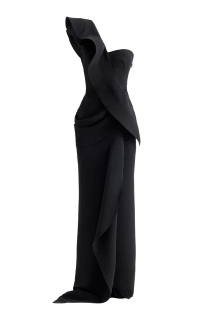 Maticevski Salyut Wave Structured Gown In Black