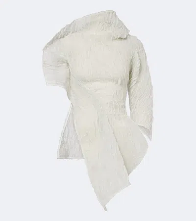 Maticevski Scintilla Asymmetric Georgette Top In White
