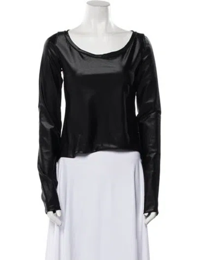 Pre-owned Maticevski Scoop Neck Long Sleeve Top W/ Tags In Black