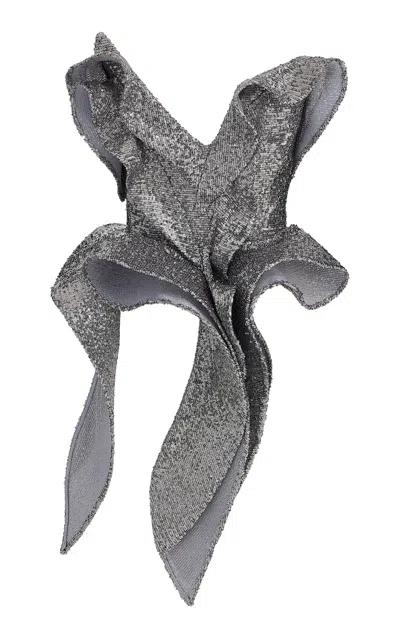 MATICEVSKI SEQUIN-EMBELLISHED CREPE WIZARD BODICE