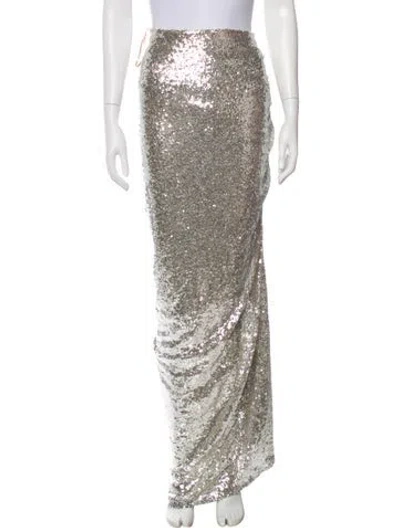 Pre-owned Maticevski Sequin Long Skirt W/ Tags In Gray