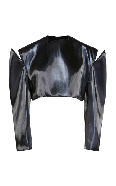 Maticevski Showpiece Silk-blend Top In Black