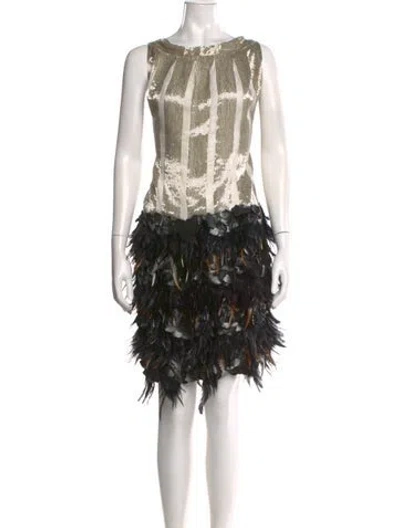 Pre-owned Maticevski Silk Mini Dress In Neutral