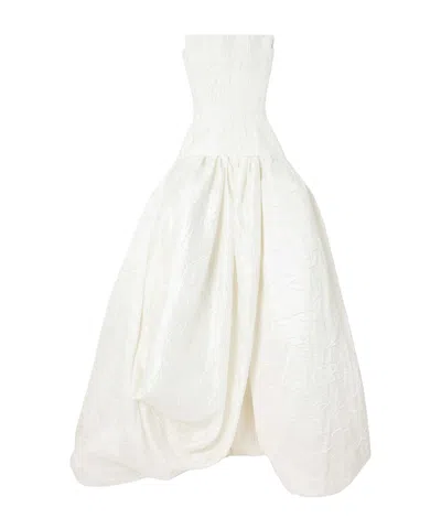 Maticevski Simple Strapless Dress In White