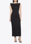 Maticevski Singular Glittered Midi Dress In Black