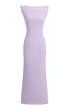 Maticevski Singular Sleeveless Crepe Maxi Dress In Purple