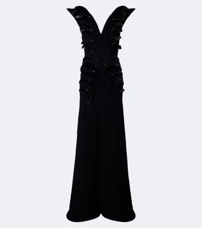 Maticevski Spearhead Sequined Embellished Gown In Black