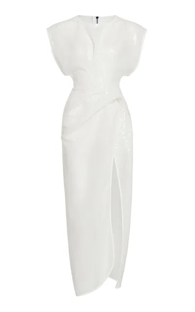 Maticevski Stabiliser Sequined Midi Dress In White