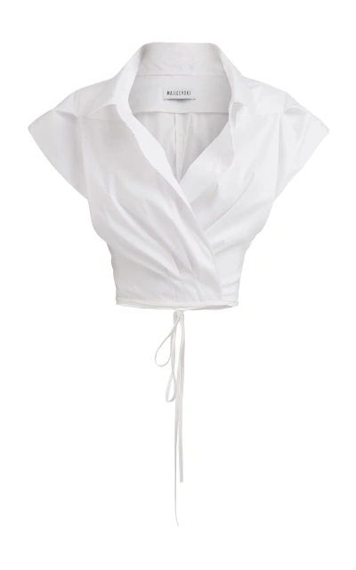 Maticevski Standing Cotton Shirt In White