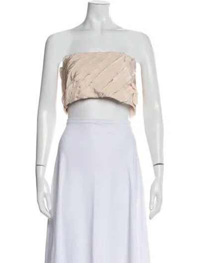 Pre-owned Maticevski Strapless Crop Top In Black