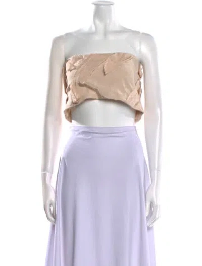 Pre-owned Maticevski Strapless Crop Top In Pink