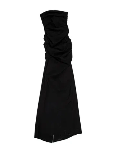 Pre-owned Maticevski Strapless Long Dress In Blue