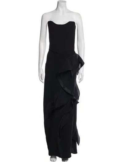 Pre-owned Maticevski Strapless Long Dress W/ Tags In Blue