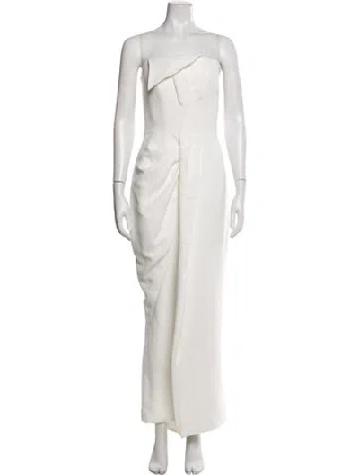 Pre-owned Maticevski Strapless Long Dress In White
