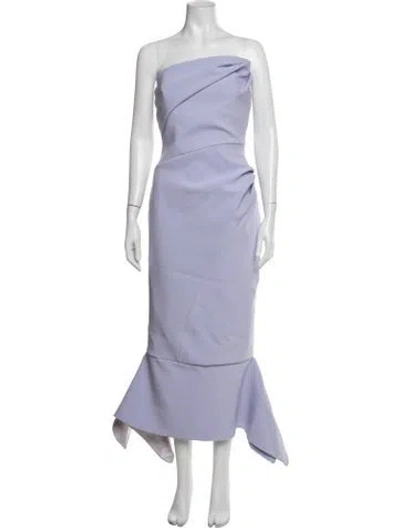 Pre-owned Maticevski Strapless Midi Length Dress In Purple