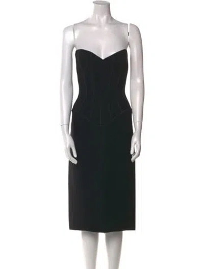 Pre-owned Maticevski Strapless Mini Dress In Black