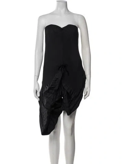 Pre-owned Maticevski Strapless Mini Dress In Black