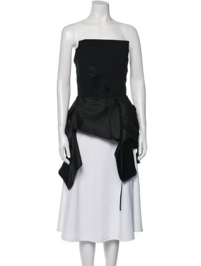 Pre-owned Maticevski Strapless Top In Black