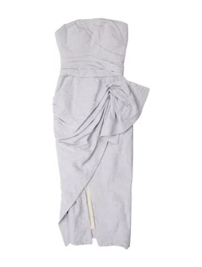 Pre-owned Maticevski Striped Knee-length Dress In White
