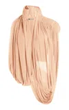 Maticevski Superb Draped Blouse In Nude