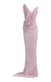 Maticevski Systema Draped Jersey Chiffon Gown In Purple