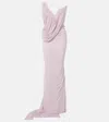 Maticevski Systema Draped Jersey Chiffon Gown In Lilac Jersey
