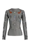 Maticevski Tattoo Beaded Top