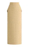 Maticevski Tazer Studded Cotton Skirt In Yellow