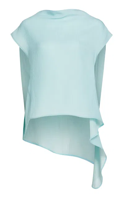 Maticevski Temple Blouse In Turquoise