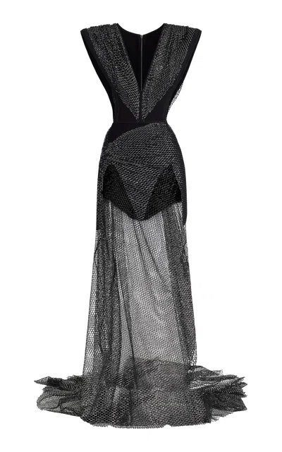 Maticevski Thunderdome Sequined Gown